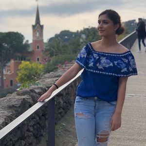 Embroidered Off-Shoulder Top